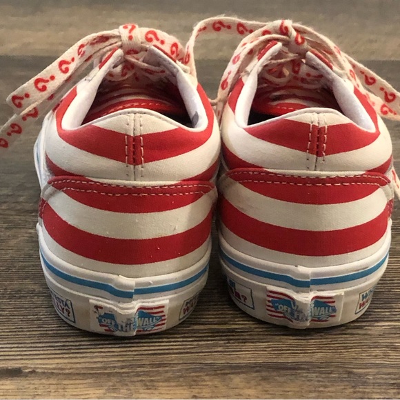 “Where’s Waldo” Striped Old Skool Vans EUC size 2.5 kids - Picture 4 of 10